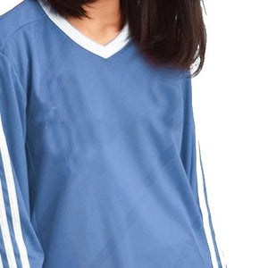 Striped Sides Long Sleeved Jersey Top